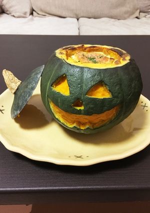 パーティー用！南瓜丸ごとグラタン-レシピのメイン写真