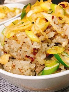 ☆美味!ねぎラー油!肉みそ炊き込みご飯☆-レシピのメイン写真
