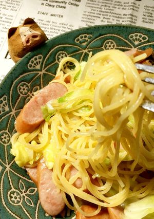 準備にこつ春キャベツ＆ウインナーのパスタ-レシピのメイン写真