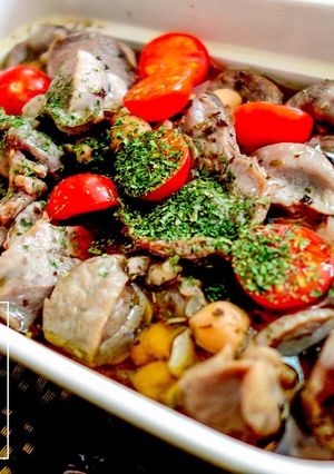【長期保存可！】ひよこ豆と砂肝のコンフィ-レシピのメイン写真