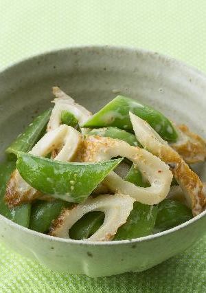 スナップえんどうとちくわのピリ辛和え-レシピのメイン写真