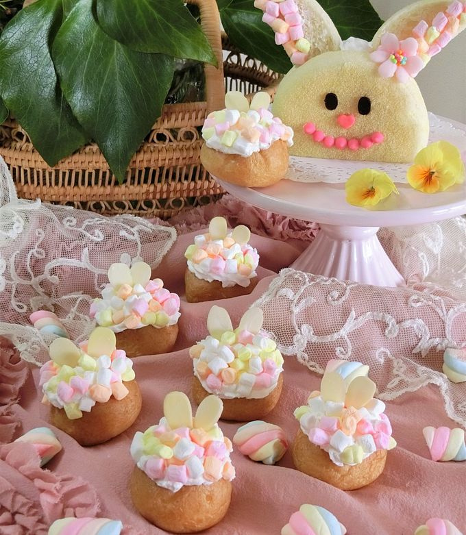 うさぎのミニシュークリーム＊イースター by BiBiすみれ
