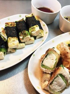 2種同時作成!豆腐の肉巻き&磯部焼き♡-レシピのメイン写真
