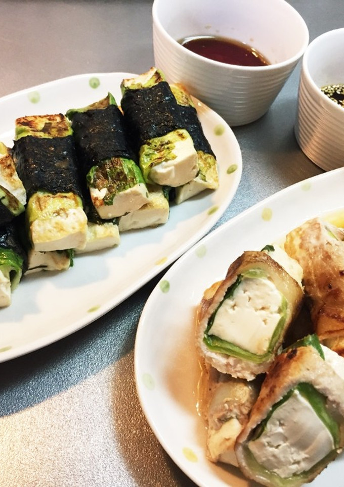 2種同時作成！豆腐の肉巻き＆磯部焼き♡-レシピのメイン写真