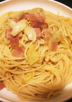キャベツとベーコンの和風ペペロンチーノ-レシピのメイン写真