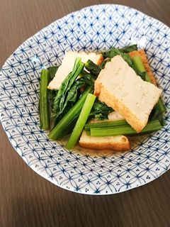 小松菜と厚揚げの煮びたし-レシピのメイン写真