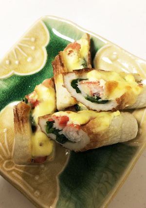 調理時間５分！菜の花のちくわチーズ焼き♡-レシピのメイン写真