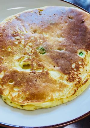 ほんのり味噌の枝豆チーズパンケーキ-レシピのメイン写真