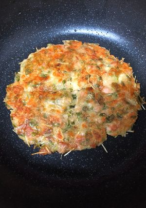 豆苗ツナで美味しいおつまみおやつなチヂミ-レシピのメイン写真