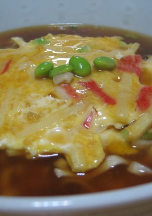 カニタマ風艶あんかけうどん-レシピのメイン写真