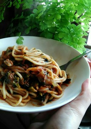スパゲティ　ケチャップ＆ツナ缶-レシピのメイン写真