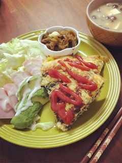 ツナとほうれん草のチーズオムレツ-レシピのメイン写真