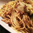 春キャベツと納豆そぼろスパゲティ