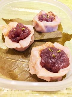 食紅いらず!簡単かわいいお花の桜餅*-レシピのメイン写真