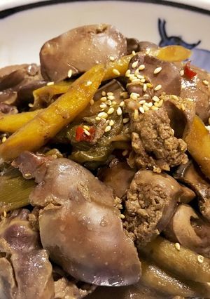 甘くない 鳥モツとゴボウ煮★おつまみに★-レシピのメイン写真