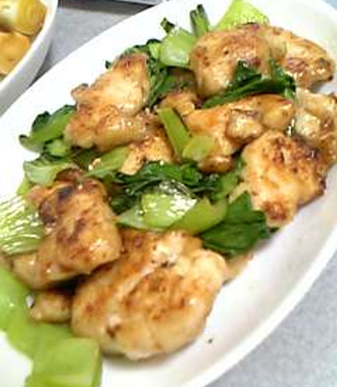 簡単早い♪鶏胸肉とチンゲン菜のマヨ炒め-レシピのメイン写真