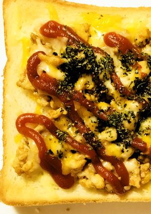 ひき肉炒めをのせた☆ミートチーズトースト-レシピのメイン写真