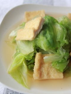 レタスと油揚げのおひたし-レシピのメイン写真
