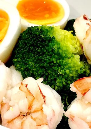 ブロッコリーと海老とゆで玉子の春サラダ♡-レシピのメイン写真