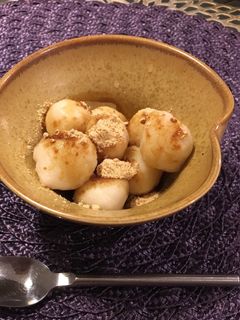 豆腐入り白玉のきな粉黒みつがけ-レシピのメイン写真