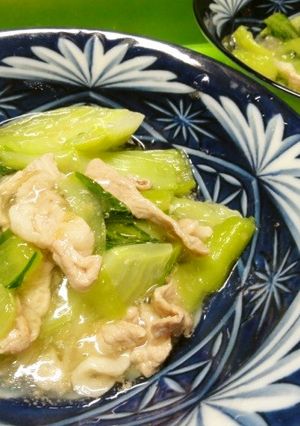 ＊チンゲン菜と豚コマのサッと煮＊-レシピのメイン写真