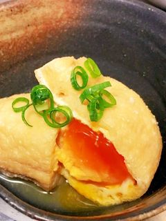 本日のお通し③油揚げの袋煮-レシピのメイン写真