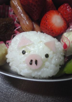 年中■お弁当(ぶた)-レシピのメイン写真