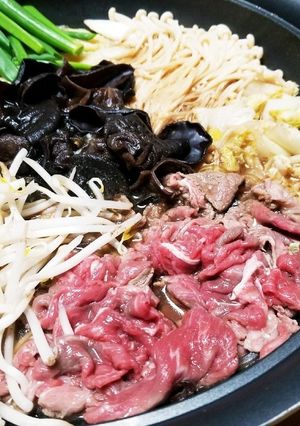バランス抜群！きくらげと野菜のすき焼き-レシピのメイン写真