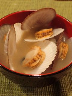 ホタテ稚貝の味噌汁-レシピのメイン写真