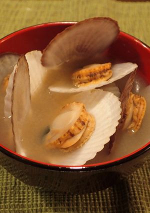 ホタテ稚貝の味噌汁-レシピのメイン写真