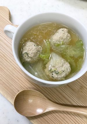 白菜と肉団子のスープ*白菜丸子湯-レシピのメイン写真
