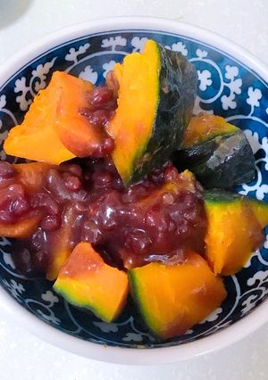 市販のゆで小豆でカボチャいとこ煮-レシピのメイン写真