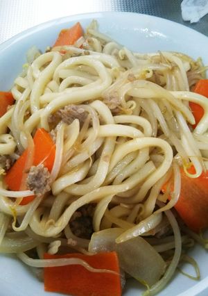 余りがちな焼肉のたれDE☆簡単焼うどん-レシピのメイン写真