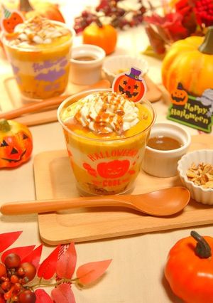 パンプキンフィリングのグラスカップケーキ-レシピのメイン写真