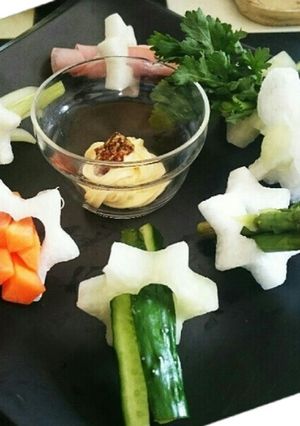 野菜をスティックをリングでお洒落に-レシピのメイン写真