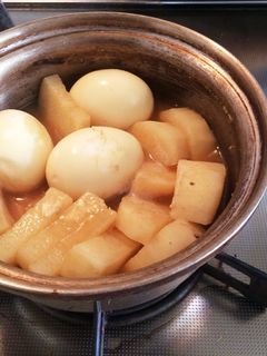 たまごと長芋の味噌煮 液みそ料亭の味で-レシピのメイン写真