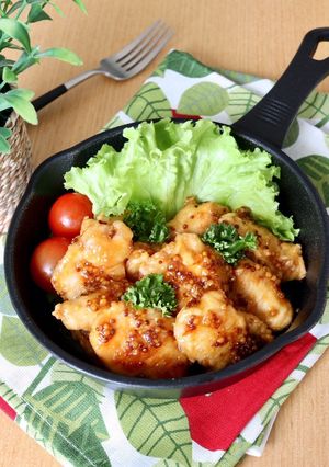 鶏胸肉のノンフライ唐揚げハニーマスタード-レシピのメイン写真