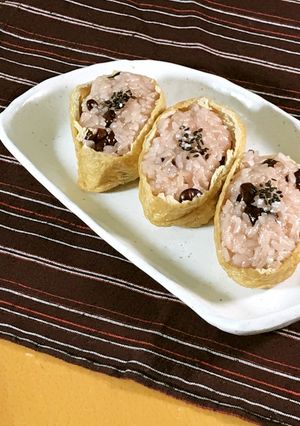 美人レシピ・赤飯いなり-レシピのメイン写真