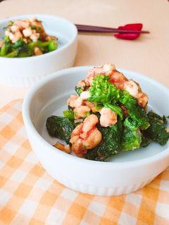 デリ風♡菜の花とクリチのくるみ味噌和え-レシピのメイン写真