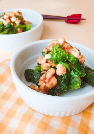 デリ風♡菜の花とクリチのくるみ味噌和え-レシピのメイン写真