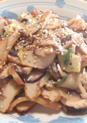 手軽に一品♪椎茸とさつま揚げの香味炒め-レシピのメイン写真