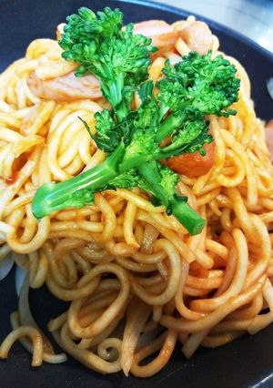ちゃんぽん麺で懐かしのナポリタン！簡単！-レシピのメイン写真