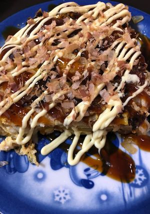 豆腐入たこ焼き粉でお好み焼き？野菜焼き？-レシピのメイン写真
