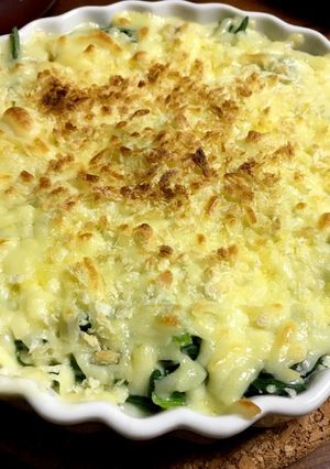 簡単☆ほうれん草と焼き鳥缶詰のグラタン-レシピのメイン写真