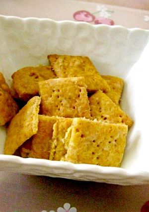 全粒粉で◇卵、牛乳なし 野菜のビスケット-レシピのメイン写真