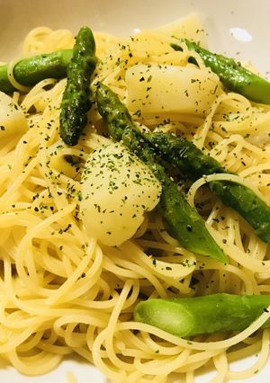 新じゃが＆アスパラのしょう油バターパスタ-レシピのメイン写真