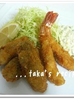 洋食屋さんの大きな牡蠣&えびフライ-レシピのメイン写真