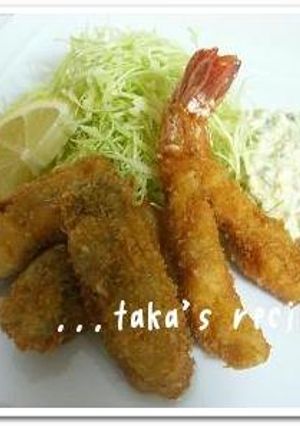 洋食屋さんの大きな牡蠣＆えびフライ-レシピのメイン写真
