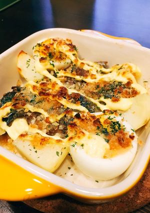 鯖缶の液みそマヨ焼き-レシピのメイン写真