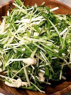 簡単★水菜とささみのさっぱりサラダ-レシピのメイン写真